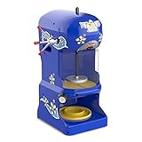 Ice Cub Shaved Ice Machine - Powerful Crushed Ice Maker and Snow Cone Machine for Parties, Concessions, or Events by Great Northern Popcorn (Blue)