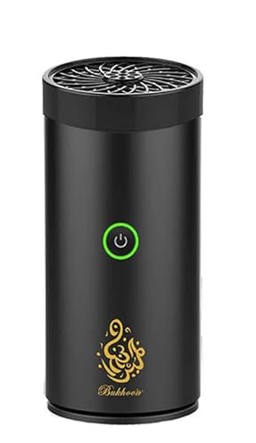 Electric Incense Burner, Car Electric Incense Burner, Portable USB Rechargeable Smart Electronic Incense Burner, bakhoor Burner for Home Use (Black)