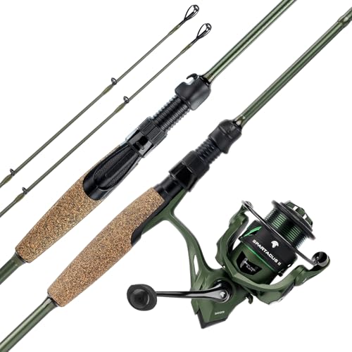 KastKing Spartacus II Spinning Fishing Reel Combo,6'2" ML,2000 Reel