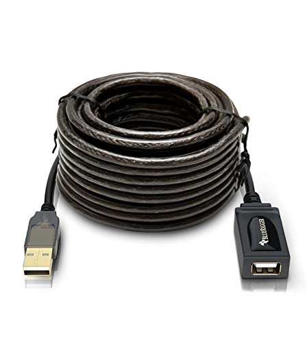 BlueRigger USB Extension Cable (32FT/10M, Long Active USB2.0 Extender, Male to Female Repeater, Data Transfer Cord)- for Game Consoles, Printer, Camera, Keyboard, Hard Drives