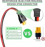 Ansoufien Solar Panel Connector to XT60 Connector Cable 30FT, 10AWG Solar to XT60 Charge Extension Cable XT60 (Plug Female) Cable for RV Folding Solar Panel, Portable Power Station, Solar Generator