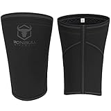 Knee Sleeves 7mm (1 Pair) - High Performance Knee Sleeve Support For Weight Lifting, Cross Training & Powerlifting - Best Knee Wraps & Straps Compression - For Men and Women (Black/Charcoal, Medium)