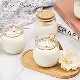 Syntic 40 Pack Small Glass Jars with Cork Lids, 7oz Empty Candle Jars for Making Candles, Yogurt Container with PE Lids for Wedding Favors, Gift Jars, Baby Shower, Candy, Spices, with Twine, Labels