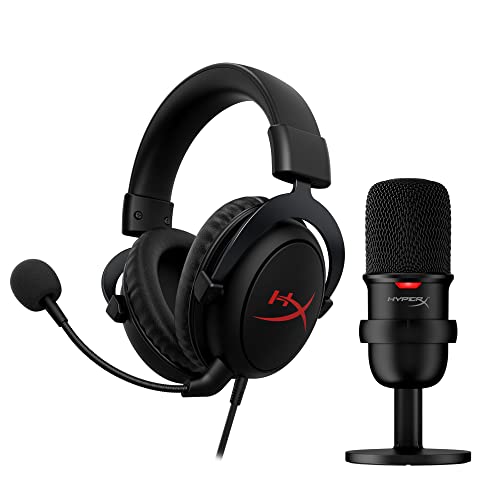 HyperX - Streamer Starter Pack (SoloCast Wired USB Condensor Microphone and Cloud Core Wired 7.1 Surround Sound Gaming Headset)