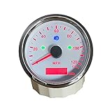 ELING Universal 85mm GPS Speedometer 125MPH Speedo Odometer Adjustable for Boat RV Car Truck Motorcycle 3 3/8 12V 24V with Backlight