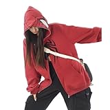 ZENMANCHEN Y2k Hoodies Graphic Spider Hoodie Spiderman Hoodie Red Zip Up Hoodie Kawaii Jacket Sweater Oversized Emo Sweatshirt