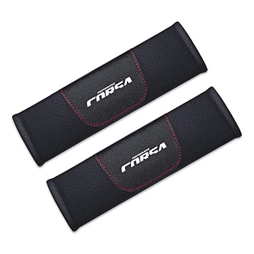 APNLOWR 2Pcs Car Seat Belt Cover,for Opel Corsa Seat Belt Pad Soft Breathable Seatbelt Shoulder Leather Seatbelt Cushion Car Interior Accessorie,White/A