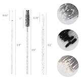 600 PCS Eyelash Extension Supplies Kit, 200 Spoolies Mascara Wands Disposable 200 Lip Brushes 200 Micro Swabs Black Eyelash Brushes Makeup Applicator Tool