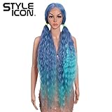 Style Icon 41" Lace Front Wigs Long Wavy Synthetic Wigs with Baby Hair Half Hand Tied 130% Density Wigs (41", T-BPP5)