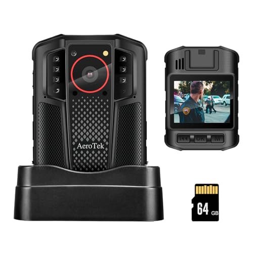 Mini 4K Body Camera with Audio and Video Recording, GPS Bodycam with Ultra Infrared Night Vision and Fast Charging for Police, Law Enforcement and Delivery