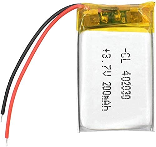 ruixishangmao 3.7V 200Mah 402030 Rechargeable Lithium Polymer Li Ion Battery Cells for Portable Electrographs Bluetooth GPS Mp3 Mp4,1pcs