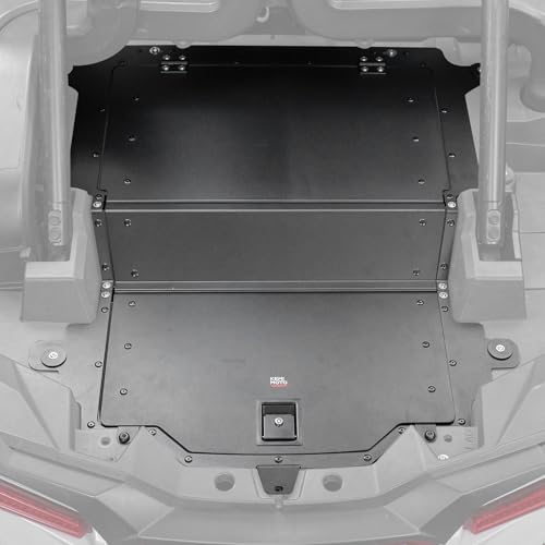 KEMIMOTO UTV Trunk Bed Enclosure,Tonneau Cover Cargo Bed Cover Compatible with Polaris RZR 1000 2014-2023, Aluminum, Hands-Free Design