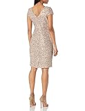 Alex Evenings Women's Knee Length V Neck Cocktail, Mother of The Bride Dress (Petite & Regular Sizes), Champagne Ivory, 12