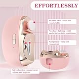 3-in-1 Electric Nail Clippers, Upgrade Electric Nail Clippers for Seniors, Automatic Electric Polishing Nail Clippers with Collector, Excellent Electric Nail Trimmer Gift for Your Loves (Cute-Pink)