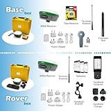 SMAJAYU SMA26 GNSS IMU RTK GPS Surveying Equipment Rover Base Handheld Collector and Survey Software, NOAA certificated, 1408 Channels, 1cm Accuracy(Exclude Tripod&Pole)