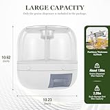 Gdrasuya10 360° Rotating Food Dispenser, 6 in 1 Rice Storage Cereal Dispenser Grain Container Rotating Dry Food Box 10KG