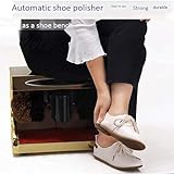 ZEBWAY Automatic Induction Machine, Shoe Polisher, Shoe Polishing Machine, Automatic Household Electric Leather Shoe Brushing Machine,Metallic