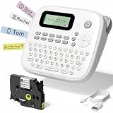 Vixic Label Maker Machine with-Tape, D210S Label Maker with Keyboard, Labeler Includes USB-C Cable Stay Powered, Portable Label Machine Waterproof-Labels Different Fonts for Home Office Organization