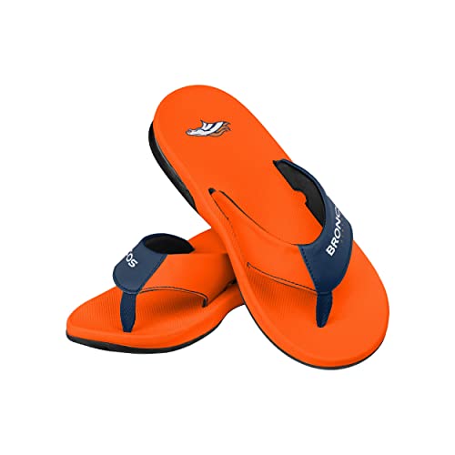 FOCO Chicago Bears NFL Mens Team Color Contour Flip Flops