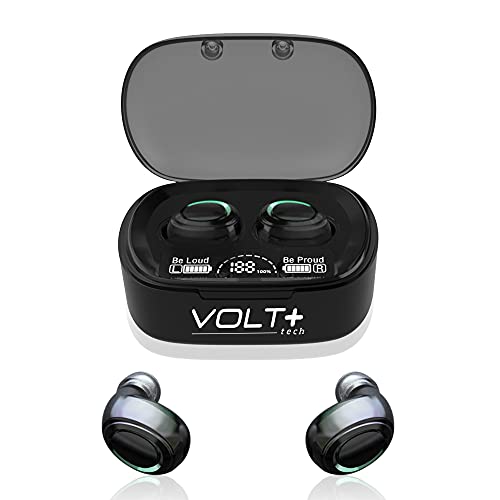 Wireless PRO Bluetooth 5.3 Earbuds Compatible with vivo NEX + 2,000mah PowerBank 36 Hour Use, Wireless IPX4 Waterproof/Sweatproof/Noise Reduction with Quad Mic