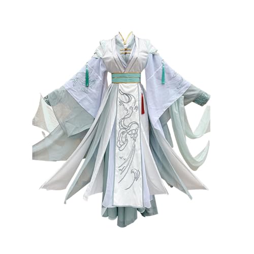 MZXDY Shi Qingxuan Cosplay Costume, Tian Guan Ci Fu Hanfu Suit Outfit Heaven Officials Blessing Uniform(M, Full Set)
