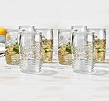 Glaver's Set of 8 Tumbler Glass Cups 20 OZ Mason Stemless Tall Drinking Glasses For Everyday Use, Modern yet Vintage Original Mason Logo Glassware for Bar, Water, Beer, Juice.