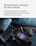 Belkin BoostCharge Dual Car Charger 42W w/Fast Charge USB-C 30W PPS & 12W USB-A Ports + USB-C to USB-C Cable for Apple iPhone 16, 16 Pro, 16 Pro Max, iPhone 15, Samsung Galaxy S25, & More - Black