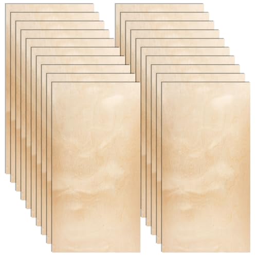 12 Pcs 6 mm Birch Plywood 12 x 24 x 1/4 Inches Craft Wood Unfinished Plywood Sheets for DIY Projects Wood Engraving Burning Drawing Painting Laser Projects