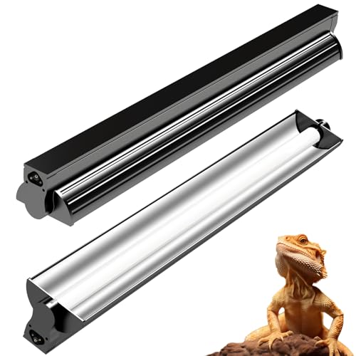 REPTIDLDB 8W T5 10.0 UVB Reptile Light Fixture 12" – High Output UVA UVB Light for Bearded Dragons, Turtles & Snakes – Compact UVB Lamp for Desert & Tropical Reptiles (UVB 10.0-Desert, 12INCH-8W)
