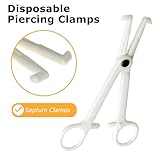 Disposable Piercing Clamps - TONBAO 25pcs Septum Clamps Body Piercing Clamps Plastic Septum Forceps Piercing Supplies Tools…