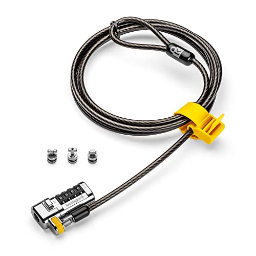 Kensington ClickSafe Universal Combination Laptop Lock - Master Coded - Carbon Steel, Plastic - 5.91 ft - for Notebook