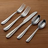 Oneida Dylan 42 Piece Everyday Flatware, Service for 8, 18/0 Stainless Steel, Silverware Set