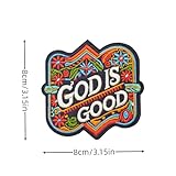 God is Good Morale Patch: Funny Christian Military Patches Cute Meme Patch Mello Patch - Hook and Loop Sew On Patch - Embroidered Emblem Fastener for Tactical Backpack Bible Verse Murph Vest Jean Hat