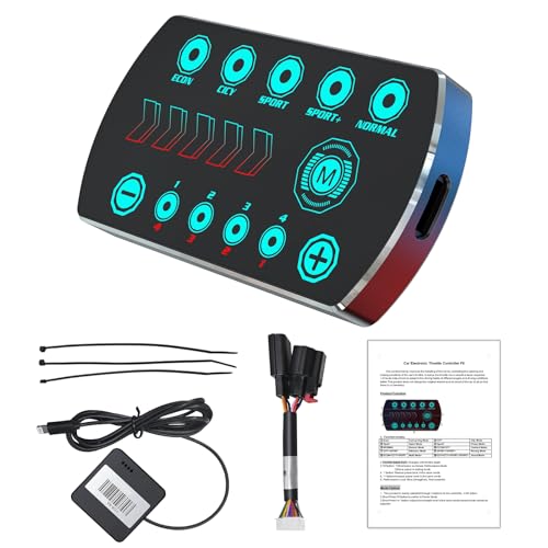 Qagea Throttle Response Controller 10 Drive Modes Smart Electronic Racing Accelerator Fit for Ford F150 F250 F350 F450 F550 Explorer Mustang Bronco Ranger Edge Fusion Taurus Focus Land Rover Mazda