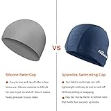 Firesara Fabric Swim Cap, High Elasticity Swimming Cap Keeps Hair Clean Breathable Fit Both Long Hair Short Hair, Swim Caps Woman Girls Men Kids One Size Hat