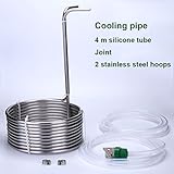 10mm*8m Immersion Chiller, Stainless Steel Tube Wort Cooling Coil, Homebrew Craft Beer Tools, Reducing Liquid Temperature Equipment