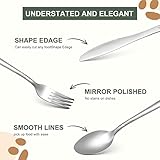 Minatee 201 Pcs Thin Silverware Set Stainless Steel Flatware Sets Service for 67 Silver Cutlery Set Serving Utensils Sits Includes Knife Fork Spoon for Kitchen Dinner Table