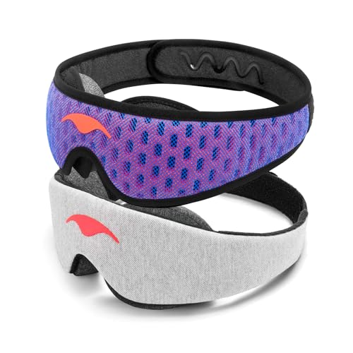 Manta Sleep Pro Sleeper Bundle - Manta Sleep Mask + Manta Pro Sleep Mask - 100% Total Blackout, Fully Adjustable, Zero Eye Pressure Eye Mask for Sleeping, Travels and Nap