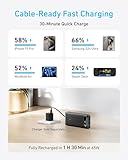 Anker Power Bank, 20,000mAh Portable Charger with Built-in USB-C Cable, 87W Max Fast Charging Battery Pack for Laptop, 2 USB-C and 1 USB-A, for MacBook, iPhone 16/15 Series, Samsung, Switch, and More