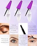 Peel Off Eyebrow Tinting Gel Kit-2pcs Black Peel Off Eye Brow Tinted Gel,Waterproof Long-lasting Eyebrow Tattoo Gel,Up to 3 Days,Transfer-proof Brow Stain,Women's Day Makeup Gift Set for Women-03#