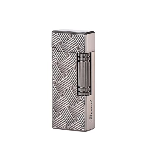 (Without Butane) Metal Butane Lighter with Flint, Soft Flame, Dragon Design,Candle Lighter(Black Webbing)