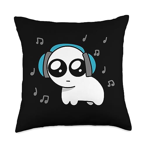 TBH Autism Creature Meme With Headphones Throw Pillow