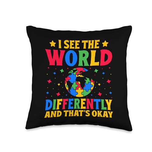 Autism Awareness Design Autistic For Men Women Autism Throw Pillow