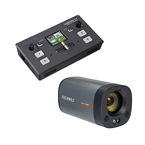 FEELWORLD LIVEPRO L1 Video Switcher and HV10X Live Stream Camera Bundle