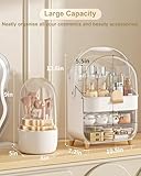 Makeup Organizer, Skincare Holder Bathroom Counter Organizer, Storage Box Cosmetic Display Cases, Teen Girl Gifts Trendy Stuff Make up Organizers for Vanity, Dresser, Countertop (Rose Gold)