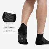 BAMBOO COOL Men's Ankle Socks Athletic Cushioned Moisture Wicking, Running Socks Arch Support Breathable, 8 Pack L