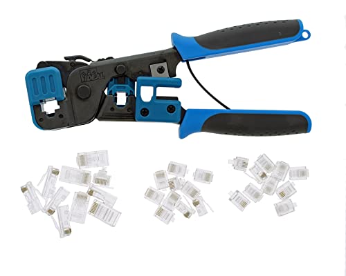 IDEAL INDUSTRIES INC. 33-700 Telemaster Crimp Kit for CAT3/5e/6 Cables, RJ-45 (8P8C) & RJ-11 (6P6C, 6P4C, 6P2C)