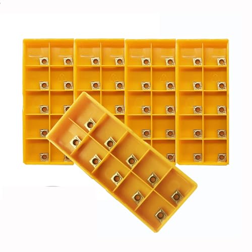 Zouzmin 50PCS CCMT21.51 CCMT060204 Carbide Turning Inserts,CCMT Insert Insert Mutilayer Coated Lathe Replacement Inserts for Lathe Turning Tool Holder Boring Bar inserts