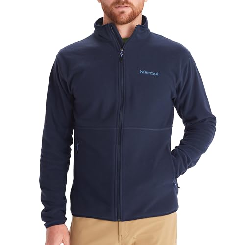 MARMOT Men's Rocklin Full Zip Fleece Jacket, Arctic Navy, Large