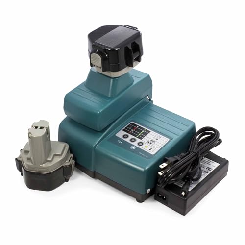 ExpertPower® 12v 3000mAh NiMh Extended Battery for Makita 1233 1234 1235 1235B 1235F 192696-2 192698-8 192698-A 193138-9 193157-5 Battery Pack (2 Batteries + 1 Charger)